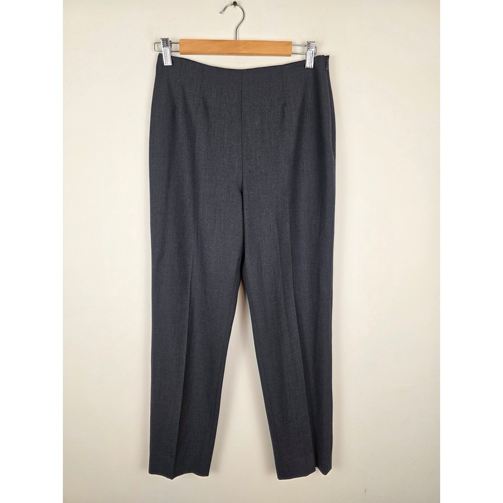 Piazza Sempione Marion‎ Wool Blend Side Zip Dress Pants Charcoal Gray Italy 42